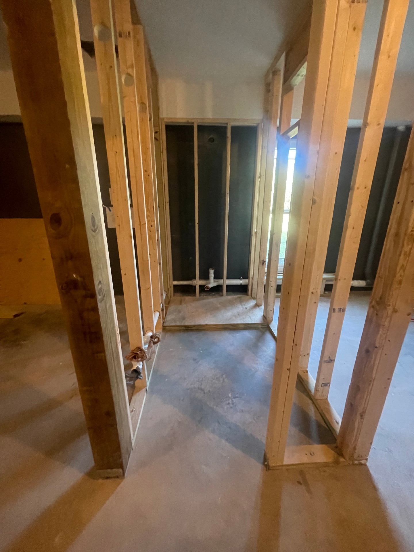 Bathroom framing with plumbing rough-in - Cleveland, TN