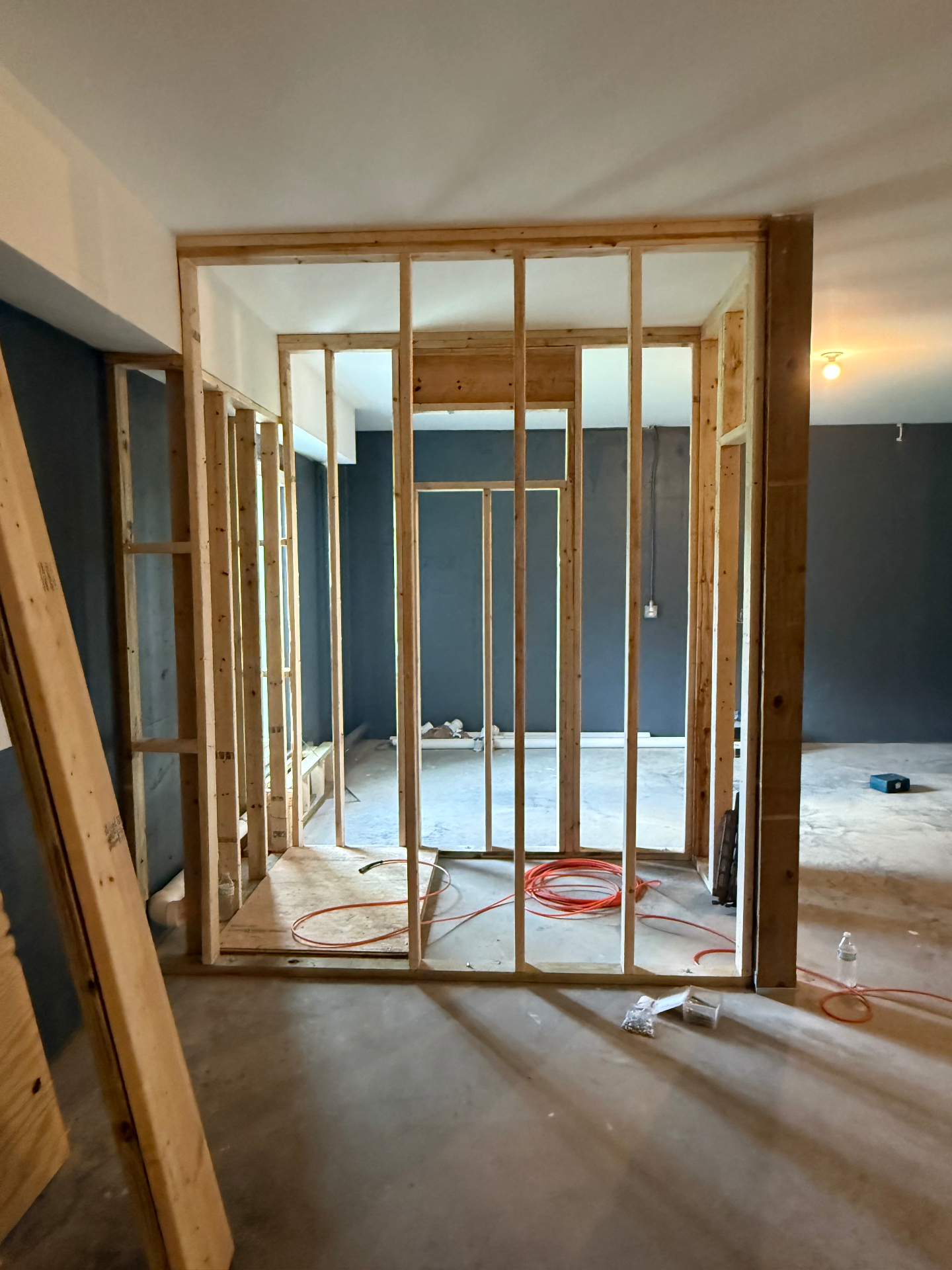 Framing viewed through doorway - stud wall layout - Cleveland, TN