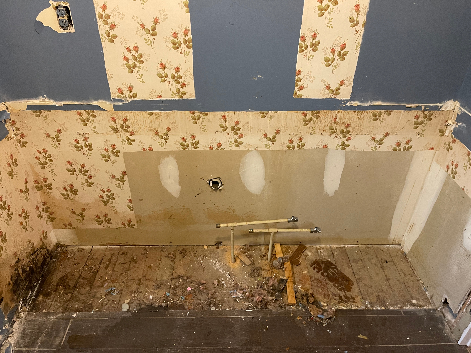Demo - wall damage and plumbing rough-in - Cleveland, TN