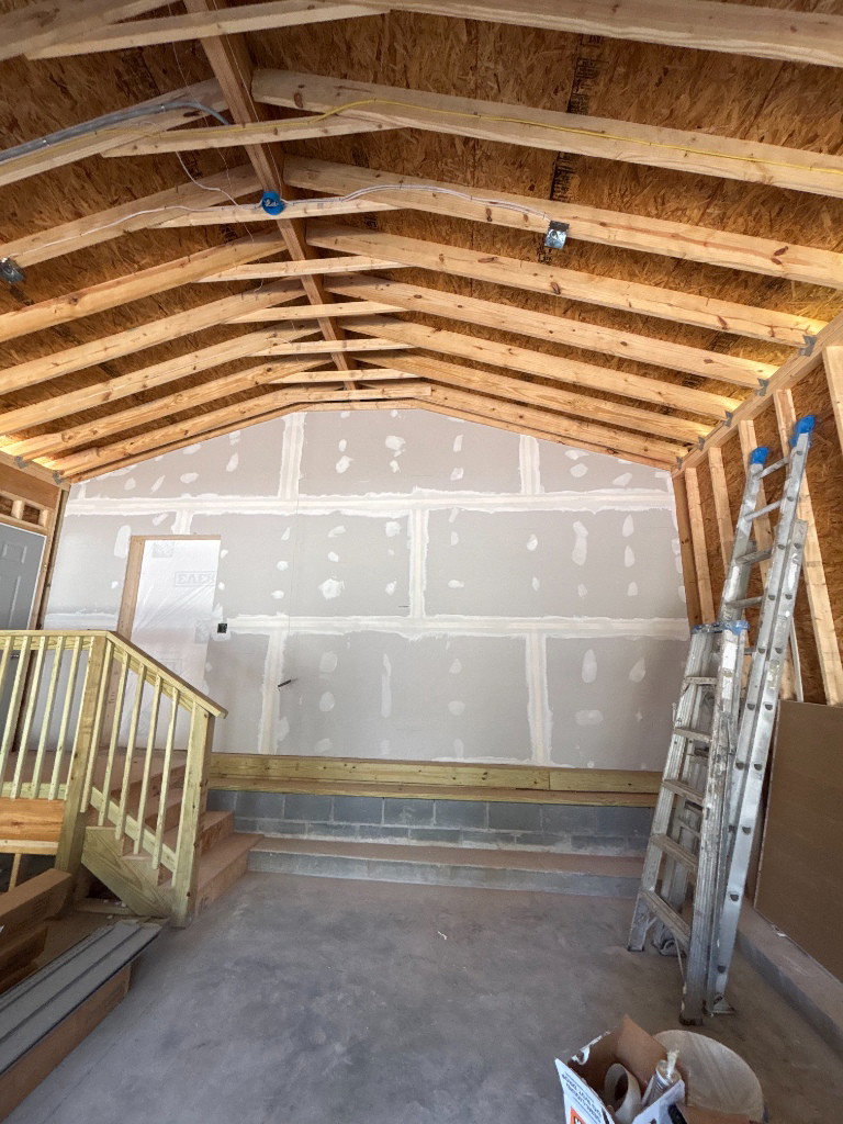 Finished garage interior framing and drywall - Cleveland, TN