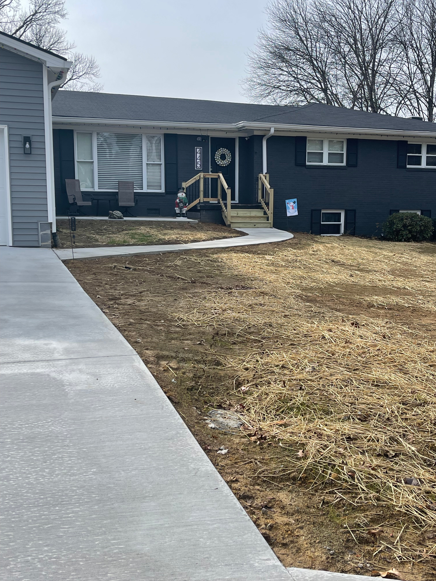 New sidewalk connecting to front porch - Cleveland, TN