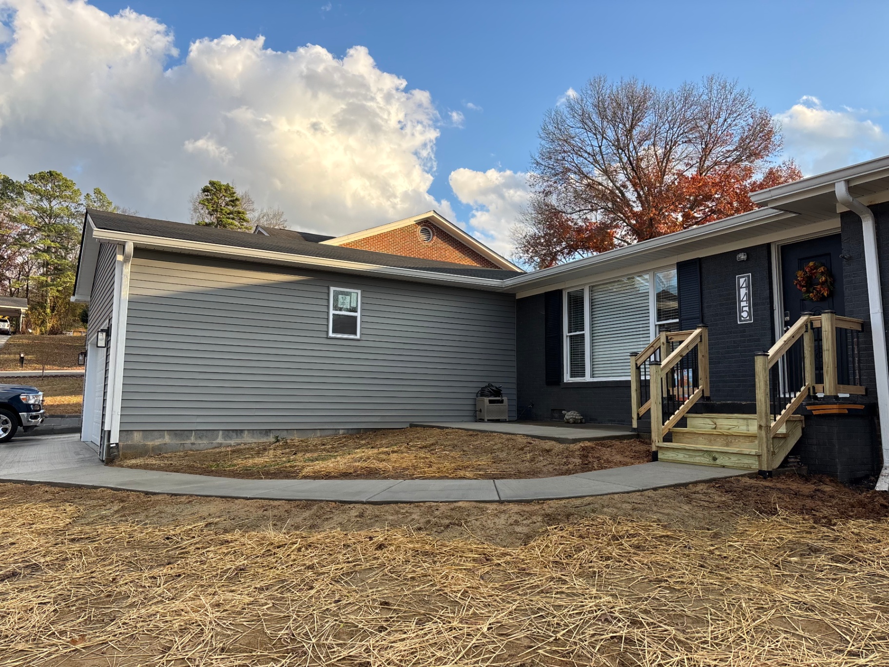 Finished garage exterior with siding - Cleveland, TN