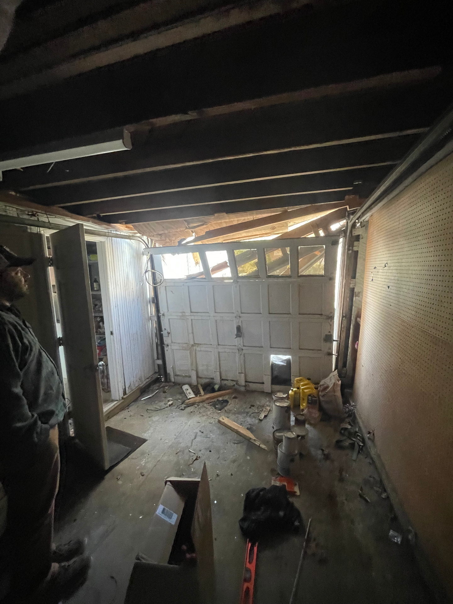 Original garage interior - before demo - Cleveland, TN