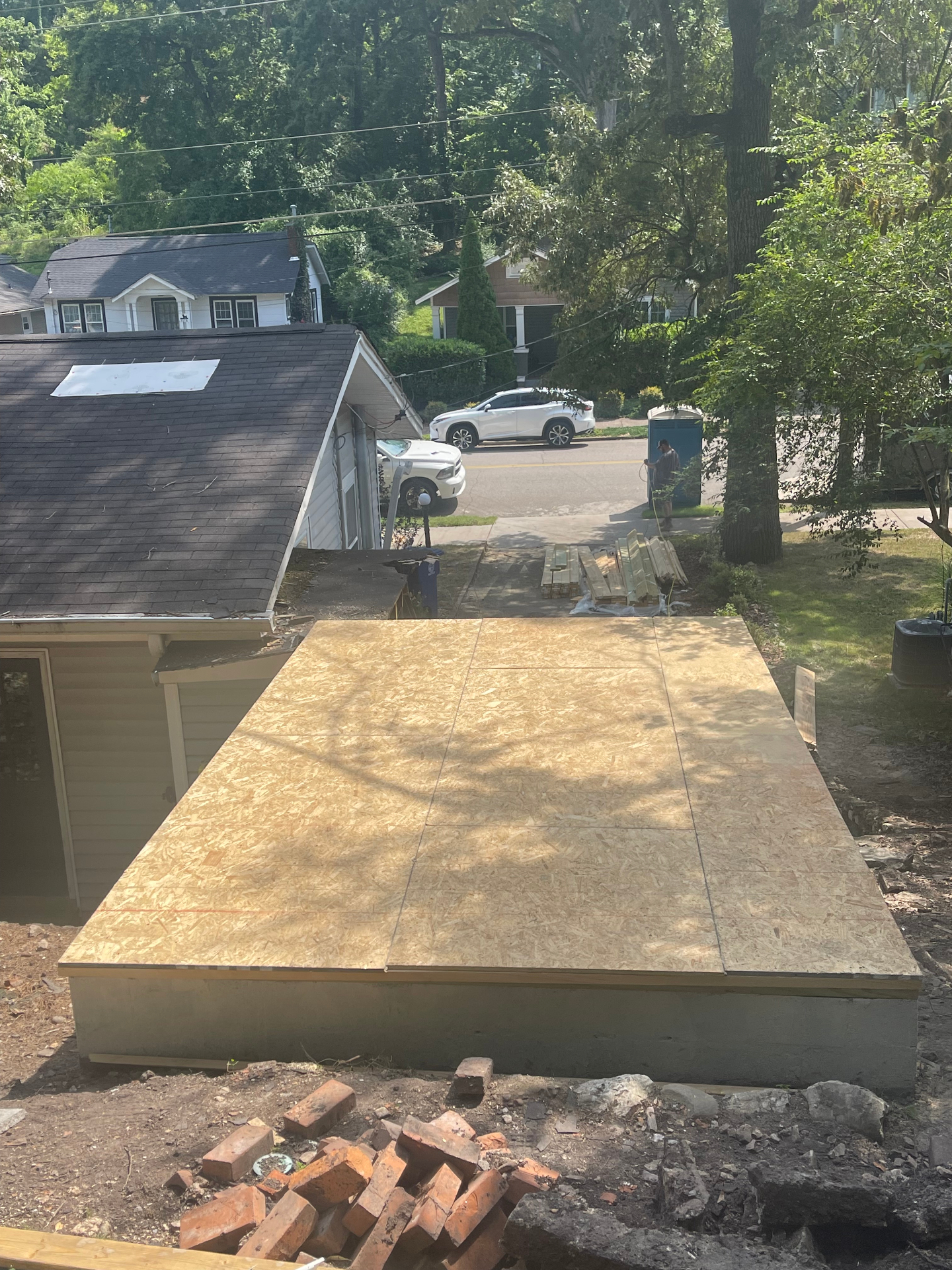 Framing progress — walls and rafters - Cleveland, TN