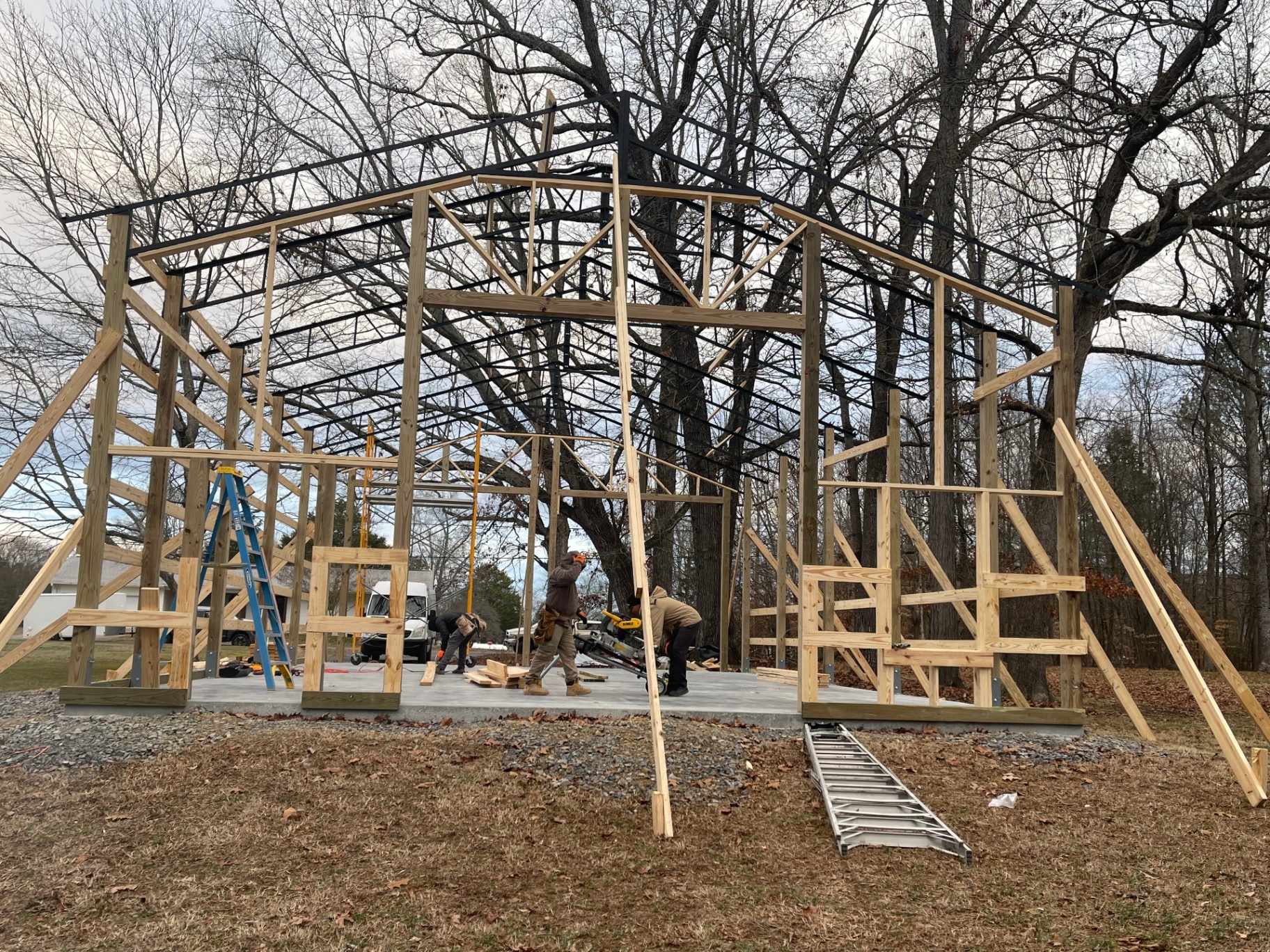 Gable end framing with wall openings - Cleveland, TN
