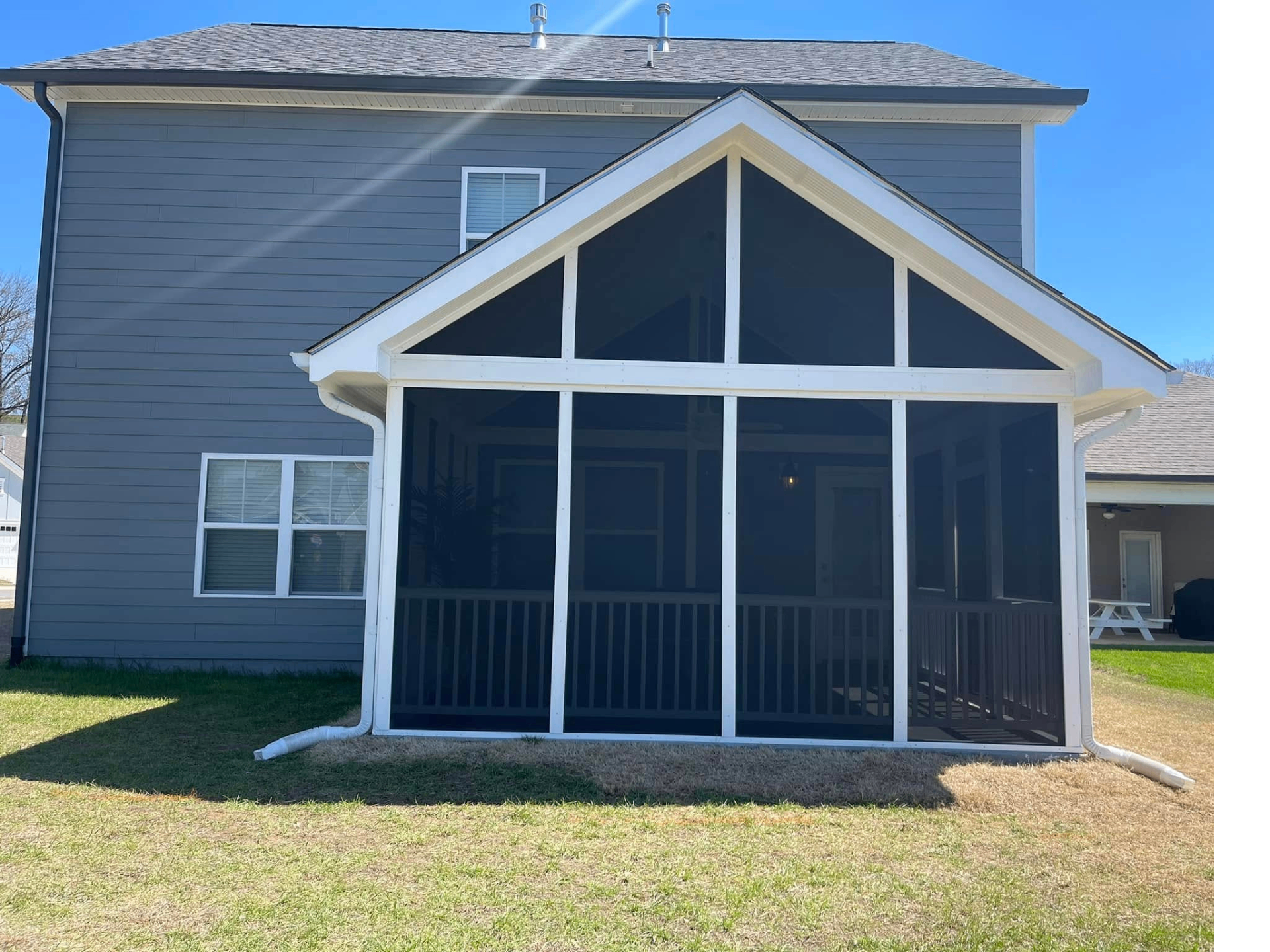 Finished screened-in porch - exterior view - Cleveland, TN