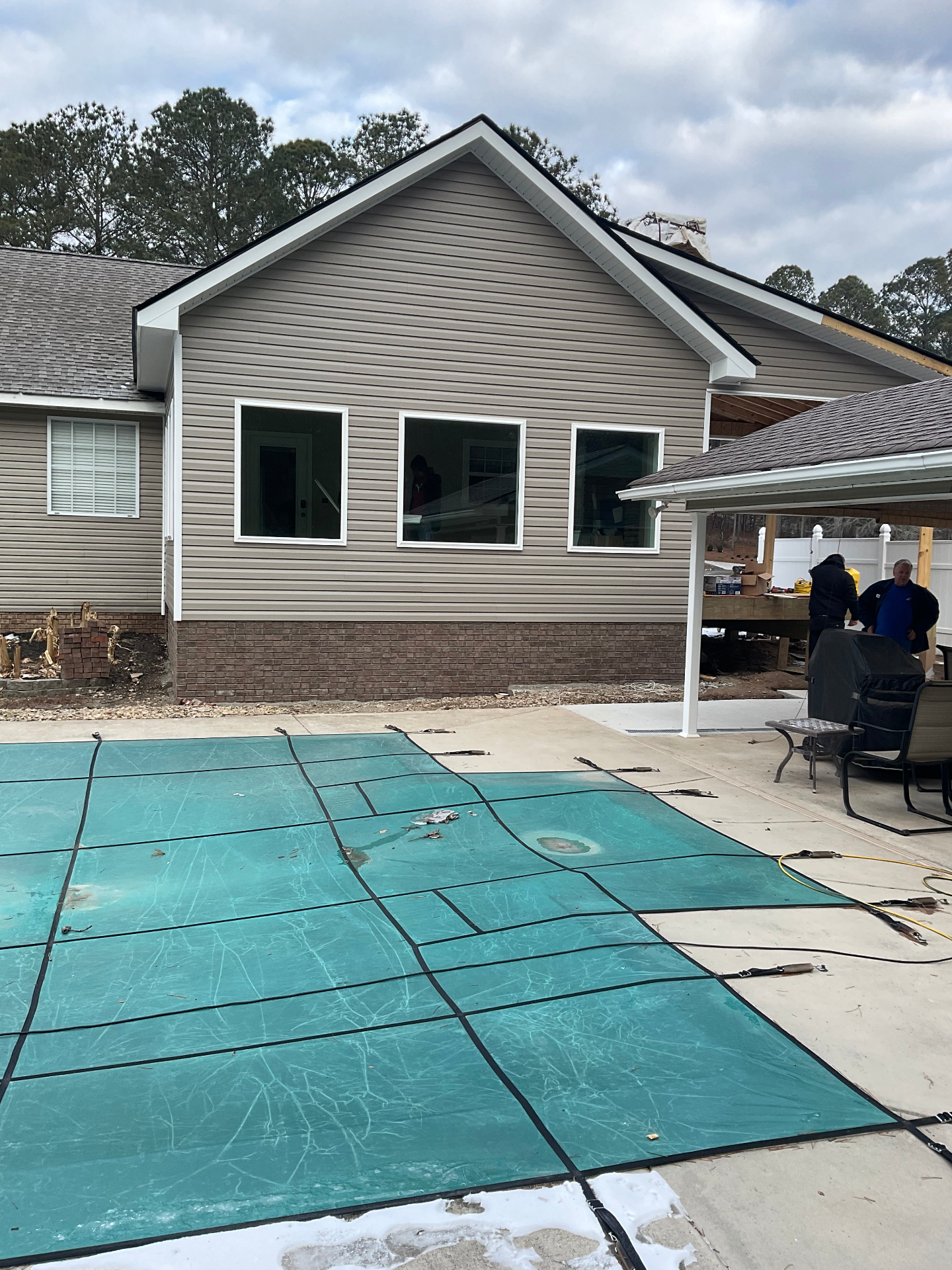 Finished sunroom exterior - rear gable with windows - Cleveland, TN